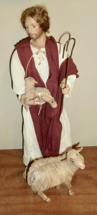 Ashton - Drake;titus Tomescu I Am The Good Shepherd Porcelain Jesus Doll & Lambs