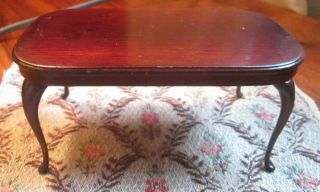 Vintage Bespaq Miniature Dollhouse Wood Diningroom Kitchen Table 1:12
