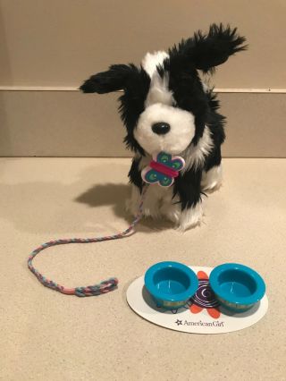 American Girl Doll Pet Dog Black & White,  Accessories
