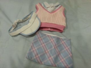 American Girl Doll Tennis & Golf Set 4pc Hat,  Top,  Vest,  Skirt Displayed Only 2008