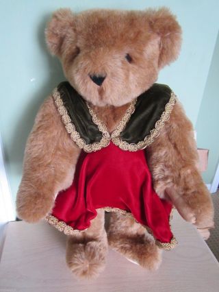Vermont Teddy Bear In Stunning Red Velvet Dress