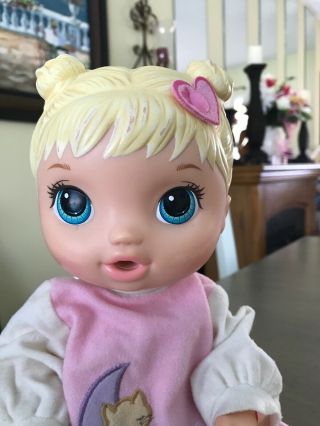 Hasbro Baby Alive 2015 Drink And Wet Doll Blond W/ Blue Eyes With Pacifier
