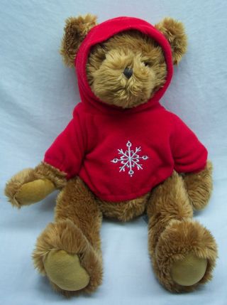 Russ Ritz Camera Teddy Bear In Red Snowflake Coat 17 " Plush Stuffed Animal Toy