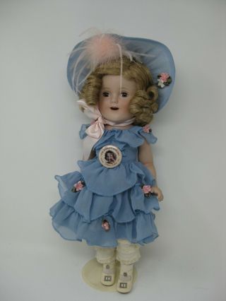 Shirley Temple Doll Porcelain 13 " Little Colonel Ufdc Doll All