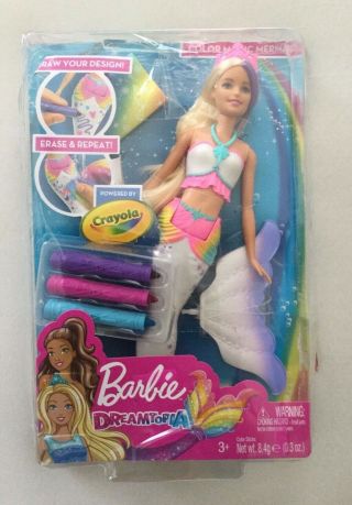 Barbie Dreamtopia Crayola Color Magic Mermaid Doll