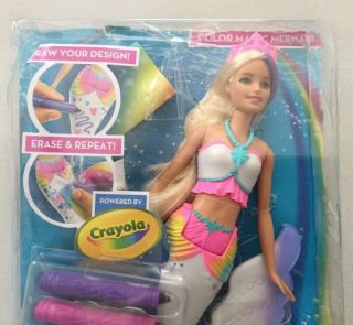 Barbie Dreamtopia Crayola Color Magic Mermaid Doll 2