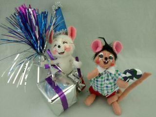 Annalee Dolls - 5 " Munchkin Lollipop Mouse And Years Celebration Mouse
