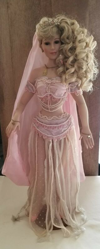 Collectible Delilah Paradise Galleries Porcelain Doll Belly Dancer Genii W/coa