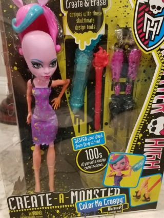 Monster High Create - A - Monster Doll WEREWOLF Color Me Creepy Starter Pack 2