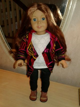 18 " American Girl Doll Sage Saige W Sweater Outfit Eye Flaw