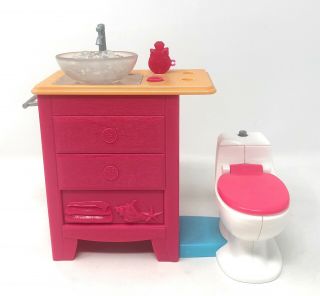 2015 Barbie Dream House Replacement Vanity Sink Toilet Part Piece