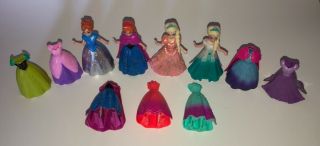 Polly Pocket Disney Frozen Princess Elsa & Anna Magic Snap On Clip Dress