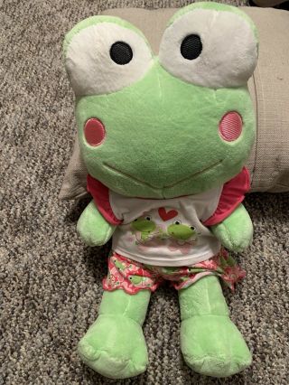18” Build A Bear Plush Hello Kitty Keroppi Sanrio Frog And Outfit