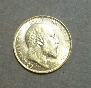 Special - Great Britain 1910 Edward Vii Gold Sovereign Coin