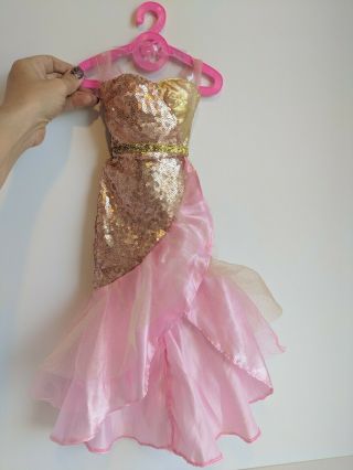 Barbie Best Fashion Friend Rose/gold Gown Fits 28 " Barbie