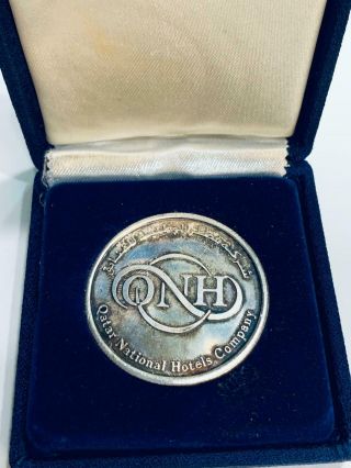Qatar National Hotels Ritz Carlton Doha Inauguration Ceremony Silver Medal Badge