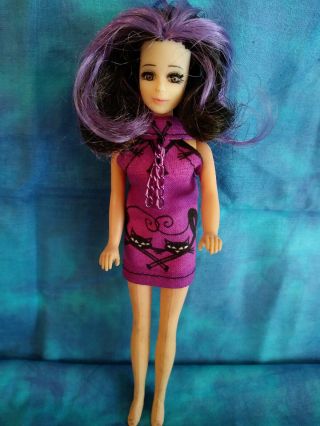 Topper Dawn Doll Maureen? Purple Hair Highlights W/ Handmade Dress For Halloween