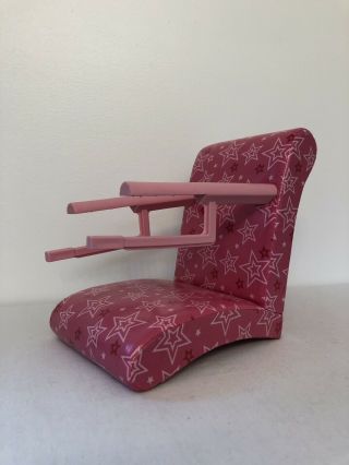 American Girl Hook On Table High Chair Pink Star Pattern