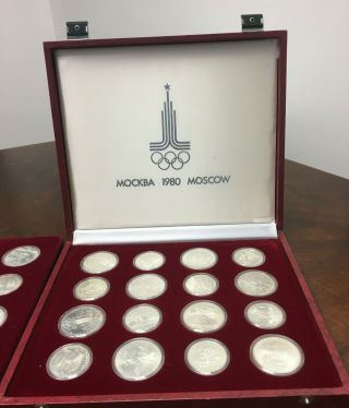 1980 Moscow Olympic 28 Silver Coin Proof Set