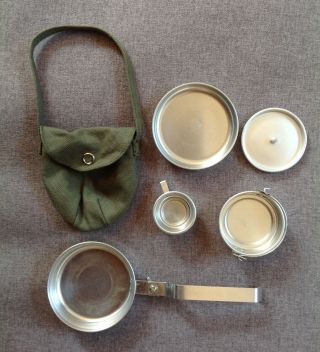 American Girl Molly Camping Equipment Mess Kit & Bag 1987 Complete