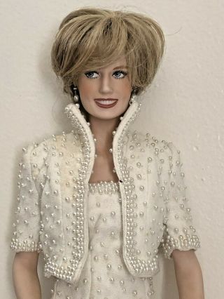 Franklin Princess Diana Princess Of Wales 16 " Porcelain Doll