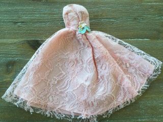 Vintage Doll Fab Lu Babs Suzette Barbie Clone Hong Kong Pink Lace Gown Dress 2