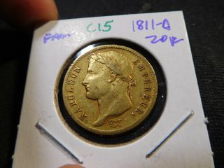 C15 France Napoleon I 1811 - A Gold 20 Francs