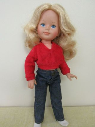 Vintage 1983 Tomy Kimberly Doll 17 " Blue Jeans And Red Top No Shoes