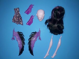 Monster High Doll Create A CAM Harpy Add - On Pack Head Arms Wings Shoes Dress Wig 2