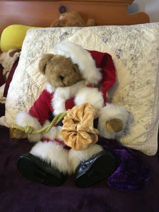 Vermont Teddy Bear Santa With Bag