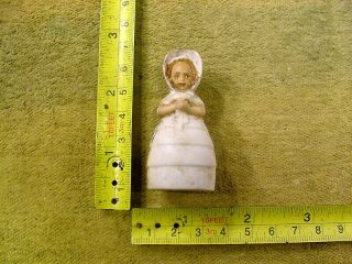 Woman Bisque Doll Age 1890 Excavated Hertwig Fève Ancient Size 2.  2 Inch A 14114
