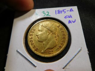 E32 France Napoleon I 1813 - A Gold 20 Francs Choice Au