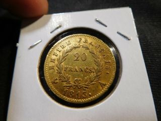 E32 France Napoleon I 1813 - A GOLD 20 Francs Choice AU 2