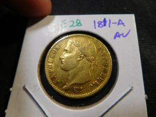 E28 France Napoleon I 1811 - A Gold 20 Francs Au