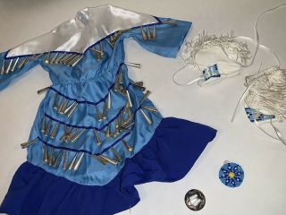 American Girl Doll Kaya Blue Jingle Dress Outfit Clothes Shoes