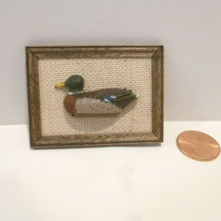 Miniature Picture Frame With Duck In Relief By Harold Cooley 1983