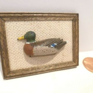 MINIATURE PICTURE FRAME WITH DUCK IN RELIEF BY HAROLD COOLEY 1983 2