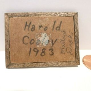 MINIATURE PICTURE FRAME WITH DUCK IN RELIEF BY HAROLD COOLEY 1983 3