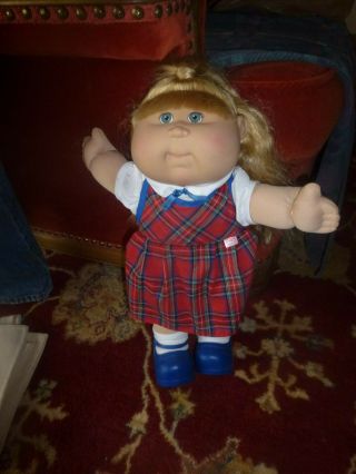 Vintage Cabbage Patch Doll School Girl Doll With 1 Dimple