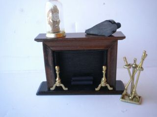 Wooden Miniature Fireplace Furniture With Accessory Set