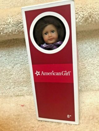 Retired American Girl Ruthie 6.  5 Inches Tall Mini Doll In Meet Outfit & Book