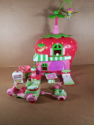 Strawberry Shortcake House Cafe Market Mini Doll Playset Orange Blossom Car