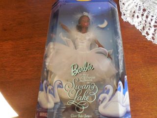 Mattel ' s African - American Barbie Doll as the Snow Queen from Swan Lake 1998 NRFB 3