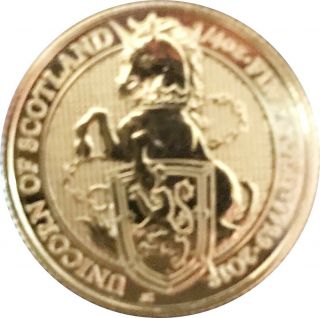 England 25 Pounds - Elizabeth Ii 1/4 Oz Fine Gold; Lion Of England