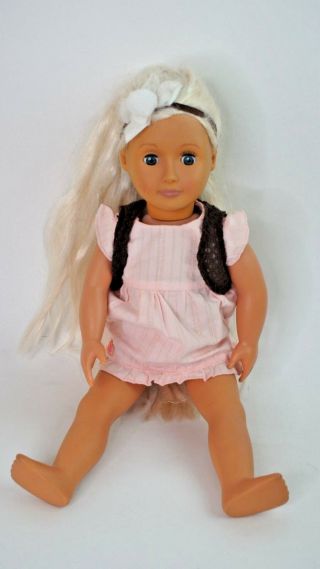 Our Generation Doll By Battat 18 Inches Tall Blonde Hair & Blue Sleep Eyes