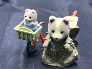 Calico Critters Sylvanian Families Cycling With Mother Maron Dog Family Set