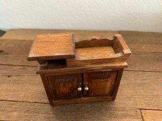 Dollhouse Furniture Wood Dry Sink Concord Miniature Vintage Farmhouse Colonial 2