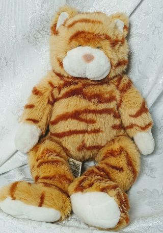 Orange Tabby Kitty Cat Build A Bear Retired Hand Stuffed Animal 18 "