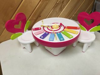 American Girl Doll Bitty Baby Twins Musical Activity Table & Chairs Set Lnw