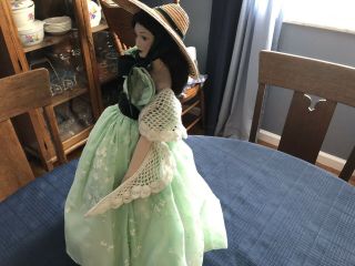 Franklin Porcelain Doll,  Scarlett O ' Hara,  Gone With the Wind,  BBQ Dress 3
